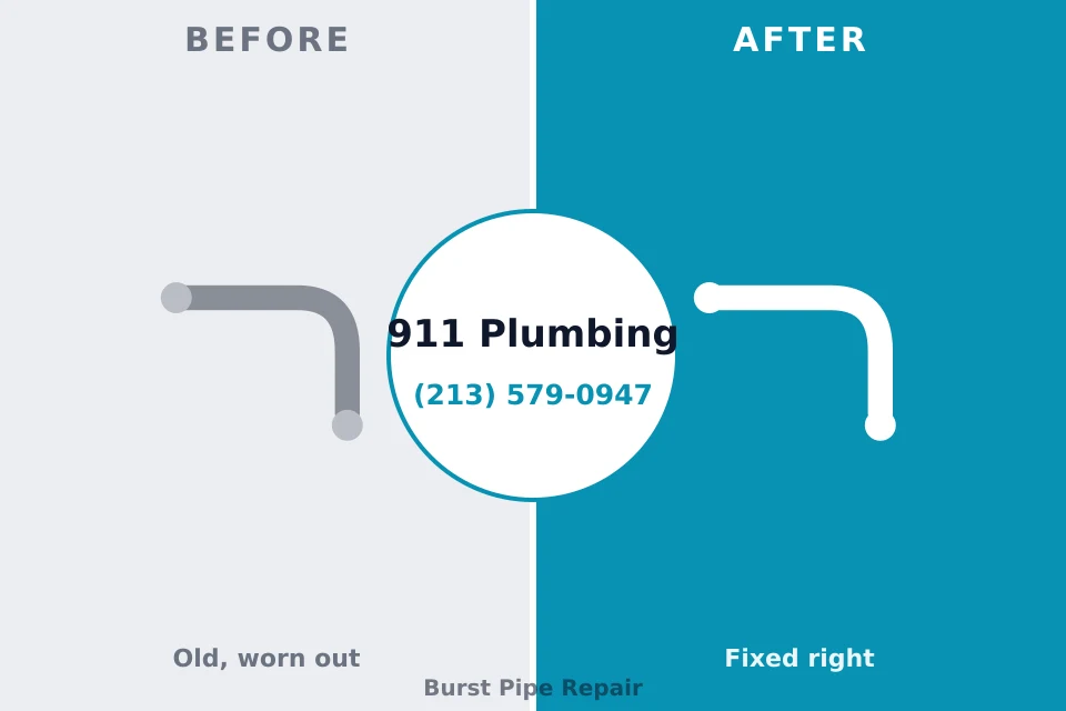 Before and after: plumbing repair New Hope, OR